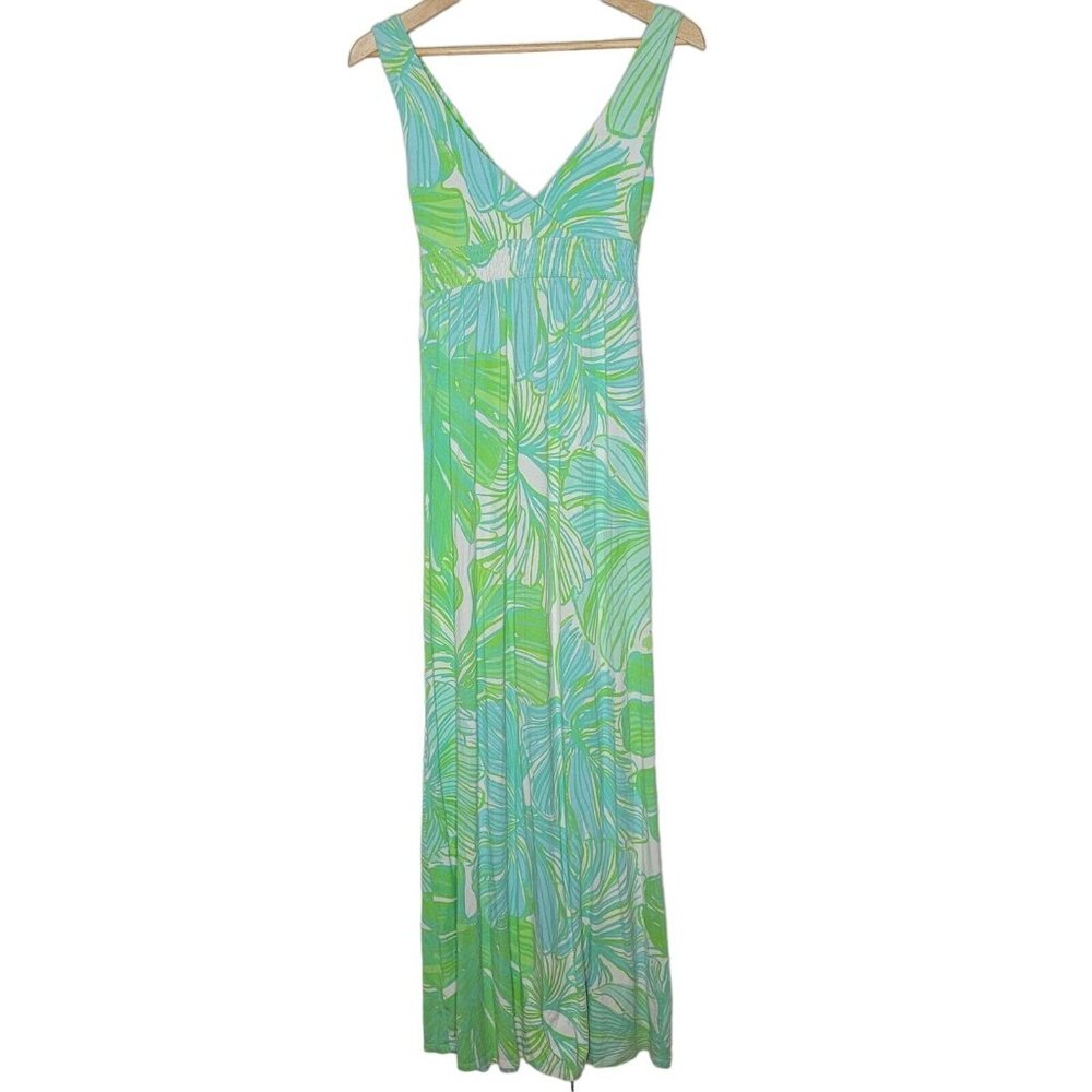 Lilly Pulitzer Green and Blue Maxi Dress - Picture 2 of 5